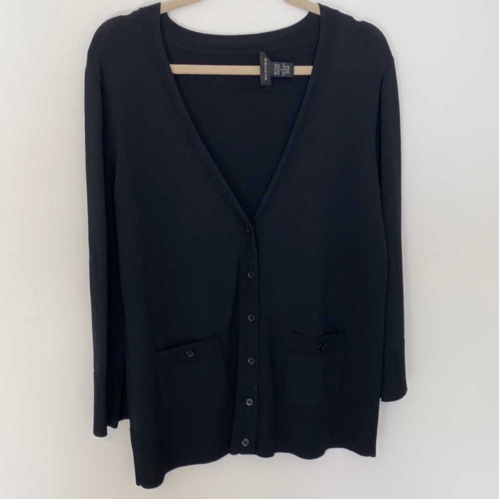 Spence black v neck cardigan